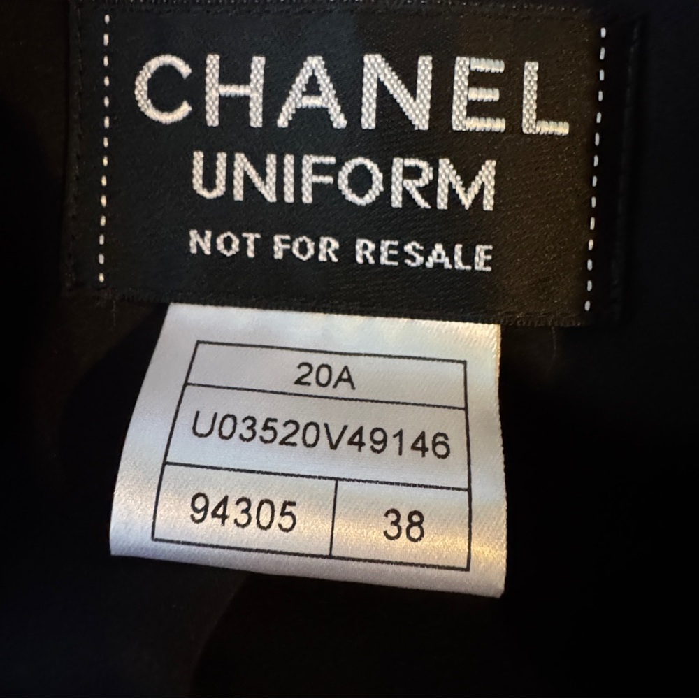 CHANEL Black Jacket Uniform Sz 38 - Picture 3 of 10
